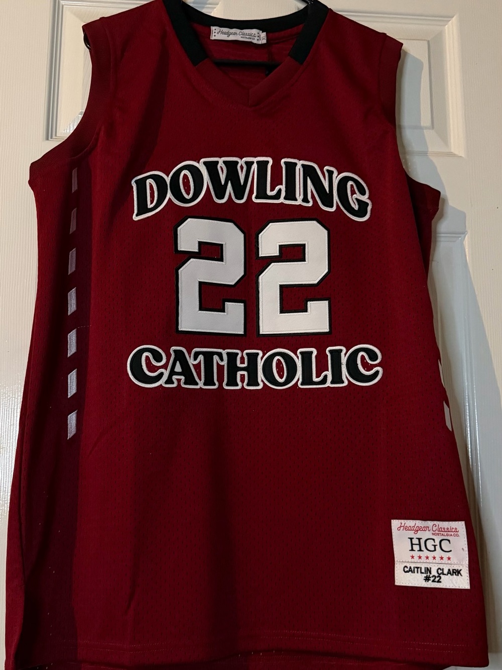 Caitlin Clark Dowling Catholic #22 Maroon high school Basketball Jersey